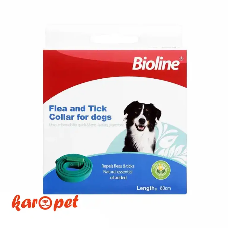 قلاده سگ ضد کک و کنه برند بایولاین مدل flea and tick collar