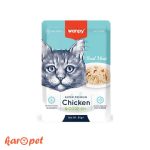 پوچ گربه ونپی با طعم مرغ و کادفیش