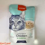 پوچ گربه ونپی طعم مرغ و کادفیش
