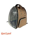کوله پارک دار جنس چرمی مناسب گربه و سگ طرح فندی